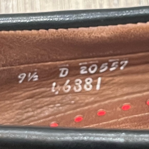 Men’s Allen Edmonds 9.5D 2 Eye Full Leather Westbrook Boat Shoe Dark Blue EUC - Picture 9 of 10